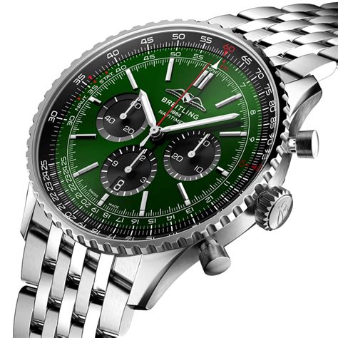 breitling navitimer 46 green|Breitling Navitimer 1 46mm.